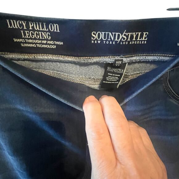 Stretch Denim Leggings By Sound Style New York/LA -Lucy Pull On Leggings- XL - Picture 6 of 8